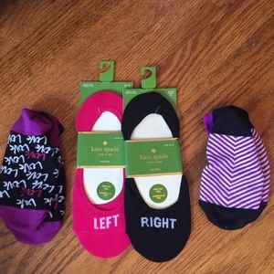 BUNDLE: 4 pairs of KATE SPADE NON SLIP SOCKS
